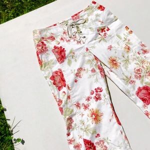 90s Floral Wide Leg Jeans